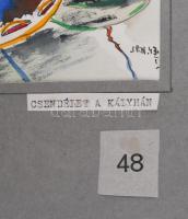 Nolipa István Pál (1907-1986): Csendélet a kályhán, 1943. Akvarell, papír. Jelezve jobbra lent. Pasz...