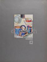 Nolipa István Pál (1907-1986): Csendélet a kályhán, 1943. Akvarell, papír. Jelezve jobbra lent. Pasz...