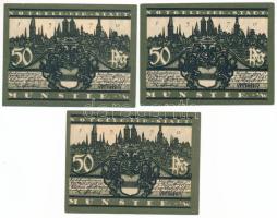 Németország / Weimari Köztársaság / Münster 1921. 50pf (3xklf hátlap) T:AU-XF Germany / Weimar Republic / Münster 1921. 50 Pfennig (3xdiff backside) C:AU-XF