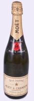 cca 1970-1980 Moët &amp; Chandon Brut Impérial Champagne, "Import Ditta Claretta &amp; C. S. P. A. Torino" bontatlan palack francia champagne, 12%, 0,75l