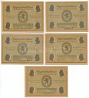 Német Birodalom / Weimari Köztársaság 1920 k.. 25pf (5xklf) T:AU-XF Germany /Weimar Republic ~1920. 25 Pfennig (5xdiff) C:AU-XF