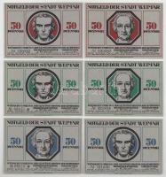 Német Birodalom / Weimari Köztársaság 1920 k.. 50pf (6xklf) T:AU Germany /Weimar Republic ~1920. 50Pfennig (6xdiff) C:AU