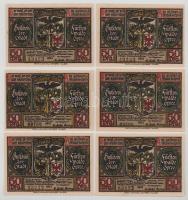 Német Birodalom / Weimari Köztársaság / Fürstenwalde 1921. 50pf (6db, 3xklf) T:AU-XF Germany /Weimar Republic / Fürstenwalde 1921. 50 Pfennig (6db, 3xdiff) C:AU-XF