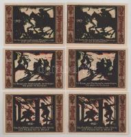 Német Birodalom / Weimari Köztársaság / Fürstenwalde 1921. 50pf (6db, 3xklf) T:AU-XF
Germany /Weima...