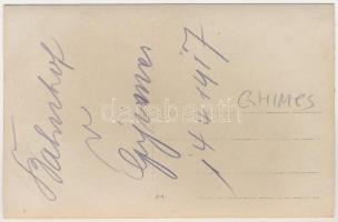 1917 Csíkgyimes, Csík-Gyimes, Gyimes, Ghimes; vasútállomás télen / Bahnhof / railway station in wint...