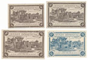 Német Birodalom / Weimari Köztársaság / Dömitz 1920. 10pf + 25pf (2xklf) + 50pf T:AU-F szép papír
G...