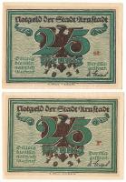 Német Birodalom / Weimari Köztársaság / Urnstadt 1921. 25pf (2xklf) T:AU-XF Germany /Weimar Republic / Urnstadt 1921. 25 Pfennig (2xdiff) C:AU-XF