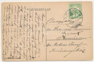 1916 Piski, Simeria; Római katolikus templom, Református templom. Pollak Jakab kiadása / Catholic ch...