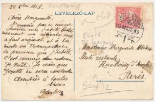 1913 Kolozsvár, Cluj; Berlitz nyelviskola szecessziós reklámlapja. Deák Ferenc utca 38. / Berlitz la...