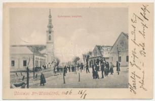 1906 Vajszló, B.-Waiszló (Baranya); Református templom télen (EK)