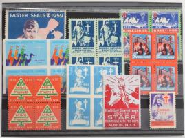 Vegyes karácsonyi levélzáró összeállítás stecklapon