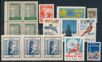 Vegyes karácsonyi levélzáró összeállítás stecklapon