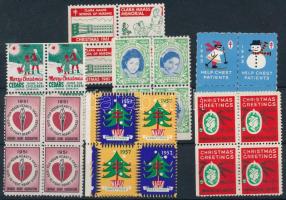 Vegyes karácsonyi levélzáró összeállítás stecklapon