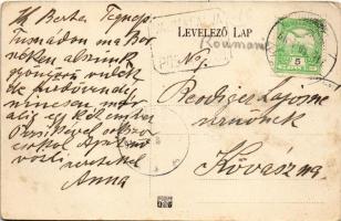 1911 Borszék, Borsec; Remény szálloda / hotel + "VAJNAFALVA POSTAI ÜGYN." (EK)