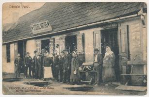 Puj, Pui; Stöckel Mátyás férfi szabó üzlete és vegyeskereskedése / men's hairdresser salon and shop (r)