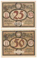 Német Birodalom / Weimari Köztársaság / Jeßnitz 1921. 25pf + 50pf T:AU-XF Germany /Weimar Republic / Jeßnitz 1921. 25 Pfennig + 50 Pfennig C:AU-XF