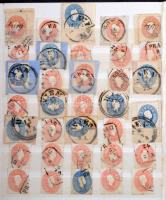 Ausztria 1850-1867 több mint 300 bélyeg és kivágás, valamint több száz későbbi bélyeg és kivágás 14 ...