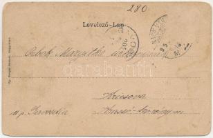 1905 Nagyvárad, Oradea; Szigligeti színház. Ifj. Berger Sámuel kiadása. Szecessziós címeres litho ke...