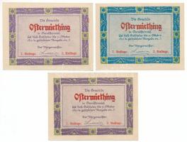 Német Birodalom / Weimari Köztársaság / Ostermiething 1920. 20h + 40h + 50h T:AU German Empire / Weimar Republic / Ostermiething 1920. 20 Heller + 40 Heller + 50 Heller C:AU