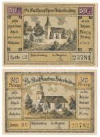 Német Birodalom / Weimari Köztársaság / Hohenfriedberg 1920 k. 25pf + 50pf T:AU German Empire / Weimar Republic / Hohenfriedberg ~1920. 25 Pfennig + 50 Pfennig C:AU