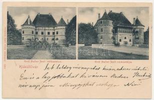 1904 Küküllővár, Cetatea de Balta; Gróf Haller Jenő Várkastélya. Jeremiás Áron czég kiadása / Die Kokelburg / castle (Rb)