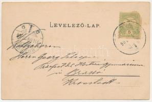 1901 Szászmagyarós, Nussbach, Maierus; Predigerhaus, Kirche und Schule, Gasthaus, Pfarrhaus. Verlag ...