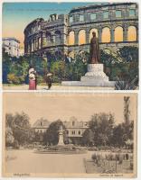 77 db RÉGI történelmi magyar és külföldi város képeslap, közte néhány modern; vegyes minőség / 77 pr...