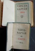 1918-1929 Tárcanaptár 2 db minikönyv