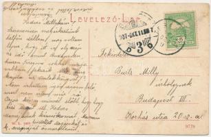 1907 Teregova, Terregova; Fő utca a kir. postával. W. L. 1487. / Hauptgasse mit der k. Post / main s...