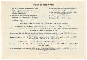 1968. "MÚOSZ (Magyar Újságírók Országos Szövetsége) - Szerencse-Sorsjegy" sorszámozott sor...