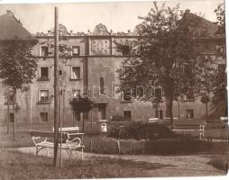 XX. század eleje A Pesti Chevra Kadisa Menedékháza fotó 17x22 cm + 1915.07.24. Fejléces levél