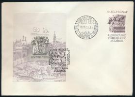1987 Bélyegnap vágott blokk FDC-n