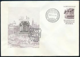 1987 Bélyegnap vágott blokk FDC-n
