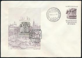 1987 Bélyegnap vágott blokk FDC-n