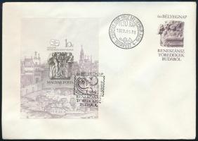 1987 Bélyegnap vágott blokk FDC-n