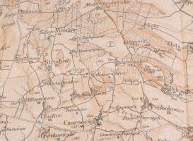 cca 1915 Nowy Korczyn (Lengyelország) környékének katonai térképe, 1 : 75.000, kis vágásból eredő sé...