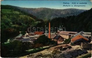 Nadrág, Nadrag, Steinacker; vasgyári kohó és vasöntöde. Rusz Árpád kiadása / Hochofen und Eisengiesserei / ironworks, factory, blast furnace, iron foundry (EB)