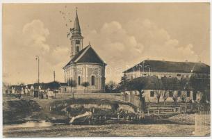 1917 Szászsebes, Mühlbach, Sebesul Sasesc, Sebes; Biserica si scoala gr. or. Erich Hutter / görög ortodox templom és iskola / Greek orthodox church and school (EB)