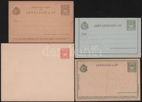 4 db használatlan régi díjjegyes