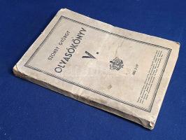 Olvasókönyv a református elemi népiskolák V. osztálya számára. A Református Egyetemes Konvent megbíz...