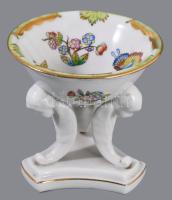 Herendi Viktória mintás fűszerkínáló, figurális lábakon, jelzett, hibátlan, d: 9 cm, m: 9 cm