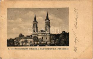 1918 Máriaradna, Mária-Radna, Radna (Lippa, Lipova); Szent Ferencrendiek kolostora a kegytemplommal. Csökönyi József kiadása / Franciscan monastery and pilgrimage church (EK)