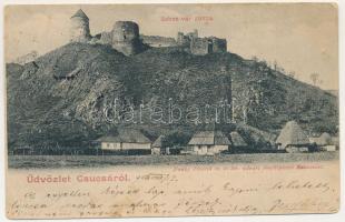 1903 Sebesvár, Bologa (Csucsa); várrom. Dunky fivérek / castle ruins (lyuk / pinhole)