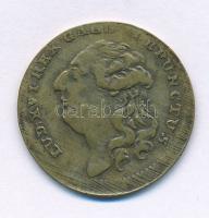 Franciaország 1793. "XVI. Lajos / Sol Regni Abiit (A királyság napja eltűnt)" sárgaréz szá...