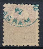 1871 Kőnyomat 25kr (55.000) kék "AGRAM" Szignált