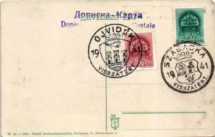 1941 Szabadka, Subotica; Törvényszék. Vasúti levelezőlapárusítás 36. sz. 1916. / court + "1941 ...