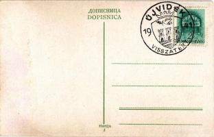 1941 Újvidék, Novi Sad; Rim. Kat. Crkva / Római katolikus templom, gyógyszertár, repülőgép / Catholi...