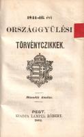 1836-dik, 1840-dik, 1844-dik, 1847-48. évi országgyűlési törvényczikkek. Az országbírói értekezlet j...
