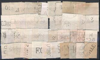 44 db külföldi perfin bélyeg