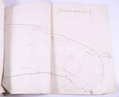 1886 Vilmány község felvételi előrajza. Szerkesztette Wiesenthal. 5 db kézzel rajzolt nagy méretű té...